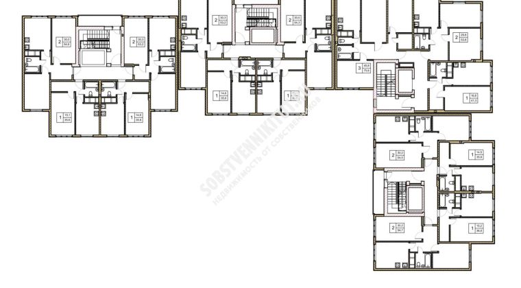 Объявление 2-к квартира, 53.4м2, 5/5 эт