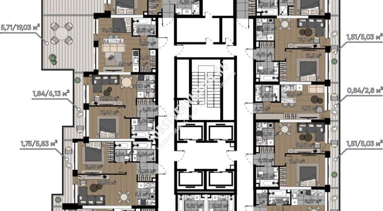 Объявление 3-к квартира, 54.3м2, 2/25 эт