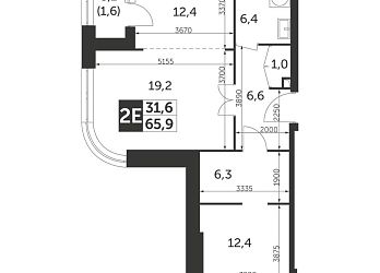 2-к квартира, 65.9 м², 20/47 эт. - 3031314 Объявление 2-к квартира, 65.9 м², 20/47 эт.