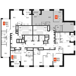 Объявление 3-к квартира, 71.2м2, 20/28 эт