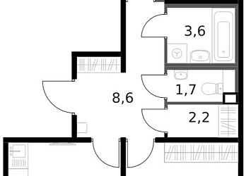 Объявление 2-к квартира, 61.4&nbsp;м&sup2;, 10/14 эт.