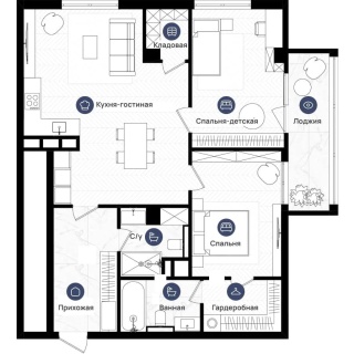 Объявление 2-к квартира, 96.8м2, 2/14 эт