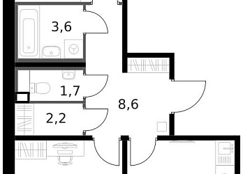 Объявление 2-к квартира, 59.4&nbsp;м&sup2;, 5/14 эт.