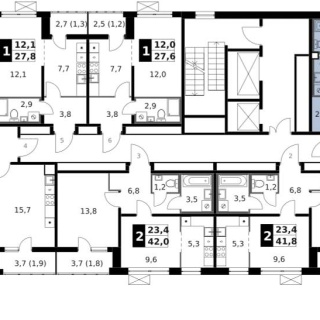 Объявление 3-к квартира, 68.3м2, 7/13 эт