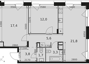 Объявление 3-к квартира, 66.2&nbsp;м&sup2;, 15/17 эт.