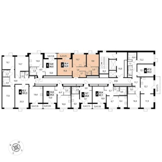Объявление 2-к квартира, 52.9м2, 14/24 эт