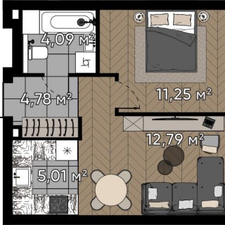 Объявление 2-к квартира, 37.92м2, 10/20 эт