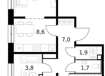 3-к квартира, 63.2 м², 7/14 эт. - 3031335 Объявление 3-к квартира, 63.2 м², 7/14 эт.