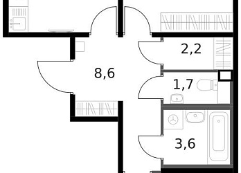Объявление 2-к квартира, 59.6&nbsp;м&sup2;, 7/14 эт.