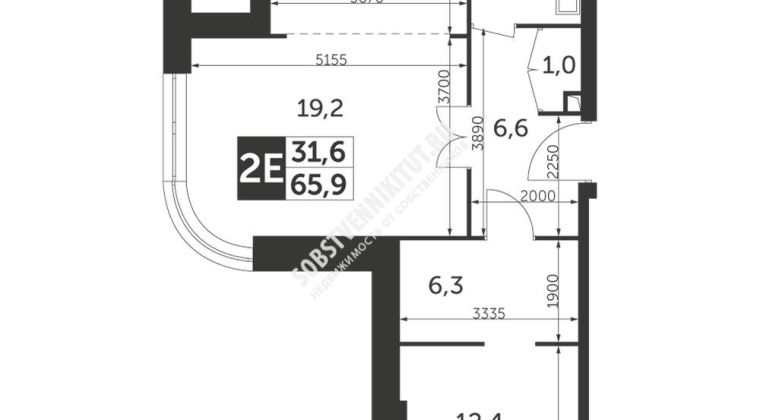 Объявление 2-к квартира, 65.9м2, 20/47 эт