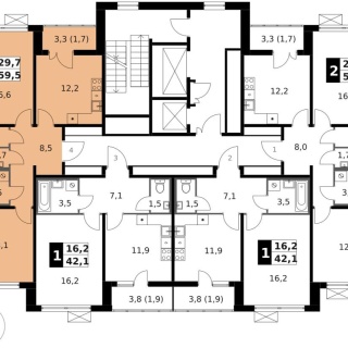 Объявление 2-к квартира, 59.4м2, 13/13 эт