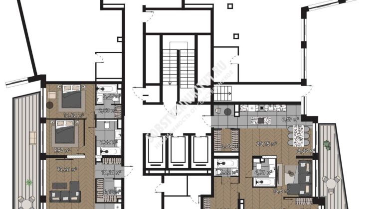 Объявление 4-к квартира, 116.16м2, 1/16 эт