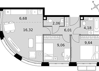 3-к квартира, 54 м², 2/15 эт. - 3031326 Объявление 3-к квартира, 54 м², 2/15 эт.