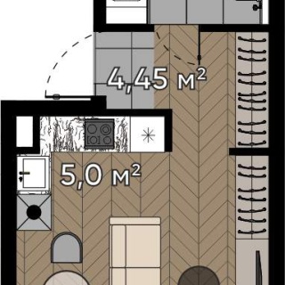 Объявление Студия, 24.34м2, 13/25 эт