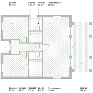 Объявление Дом, 107.3м2, 1 эт, 6 сот.