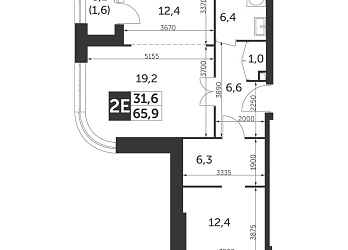 Объявление 2-к квартира, 65.9&nbsp;м&sup2;, 20/47 эт.