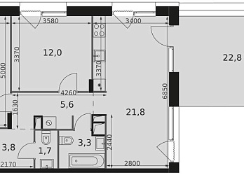 Объявление 3-к квартира, 72.8&nbsp;м&sup2;, 13/17 эт.