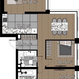 Объявление 4-к квартира, 80.6м2, 21/25 эт