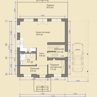 Объявление Дом, 174.6м2, 2 эт, 4 сот.