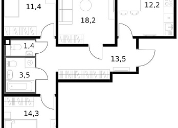 3-к квартира, 76.2 м², 10/13 эт. - 3034407 Объявление 3-к квартира, 76.2 м², 10/13 эт.