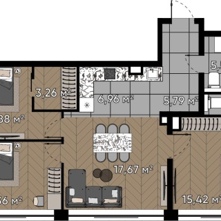 Объявление 4-к квартира, 81.11м2, 22/25 эт