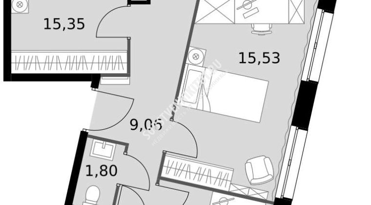 Объявление 3-к квартира, 71.21м2, 13/15 эт