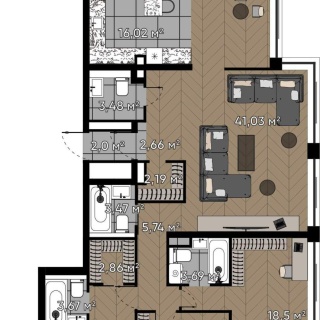 Объявление 5-к квартира, 147.74м2, 20/20 эт