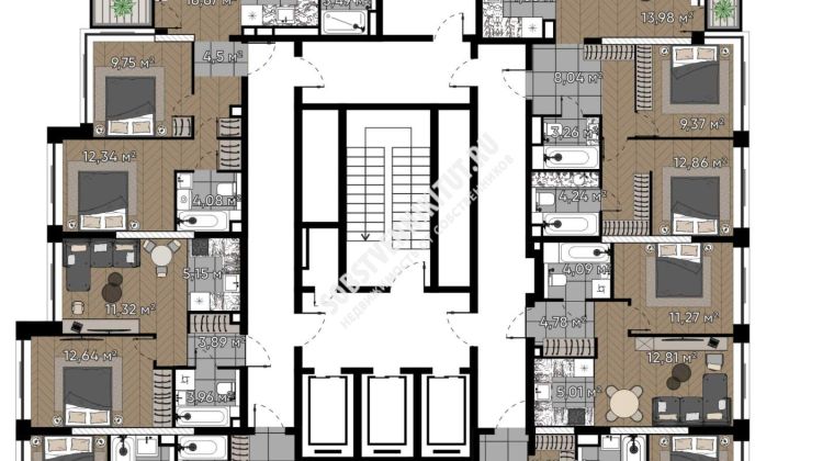 Объявление 2-к квартира, 36.96м2, 15/20 эт