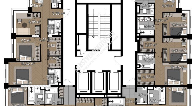 Объявление 5-к квартира, 92.82м2, 18/20 эт