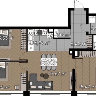 Объявление 4-к квартира, 81.3м2, 21/25 эт