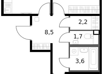 Объявление 2-к квартира, 59.6&nbsp;м&sup2;, 8/14 эт.