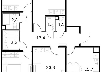 4-к квартира, 110.1 м², 7/14 эт. - 3025253 Объявление 4-к квартира, 110.1 м², 7/14 эт.
