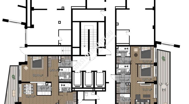 Объявление 4-к квартира, 102.55м2, 1/20 эт