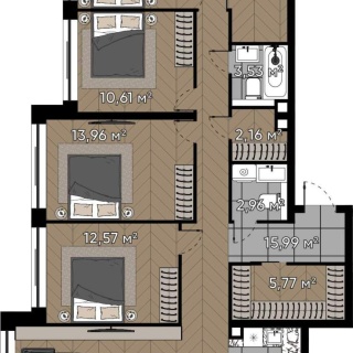 Объявление 6-к квартира, 139.91м2, 25/25 эт