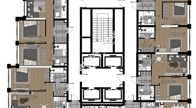 Объявление 4-к квартира, 87.37м2, 20/25 эт