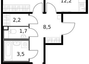 Объявление 2-к квартира, 59.4&nbsp;м&sup2;, 13/13 эт.