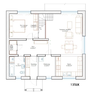 Объявление Дом, 154.5м2, 2 эт, 6 сот.